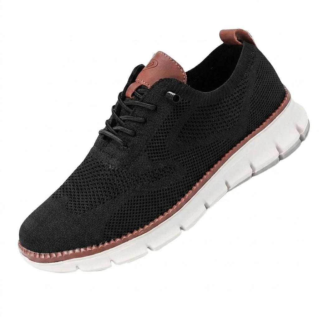 Herrpromenadskor med snörning och segmenterad sula-Footwear for men-Fjallbarn