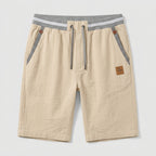 Herrshorts med dragsko och randig detalj-Shorts for men-Fjallbarn