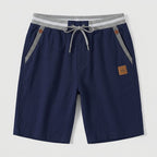 Herrshorts med dragsko och randig detalj-Shorts for men-Fjallbarn
