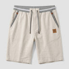 Herrshorts med dragsko och randig detalj-Shorts for men-Fjallbarn