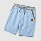 Herrshorts med dragsko och randig detalj-Shorts for men-Fjallbarn