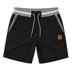 Herrshorts med dragsko och randig detalj-Shorts for men-Fjallbarn