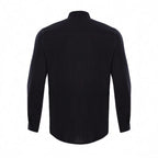 Herrskjorta i linneväv med kinakrage-Shirts for men-Fjallbarn