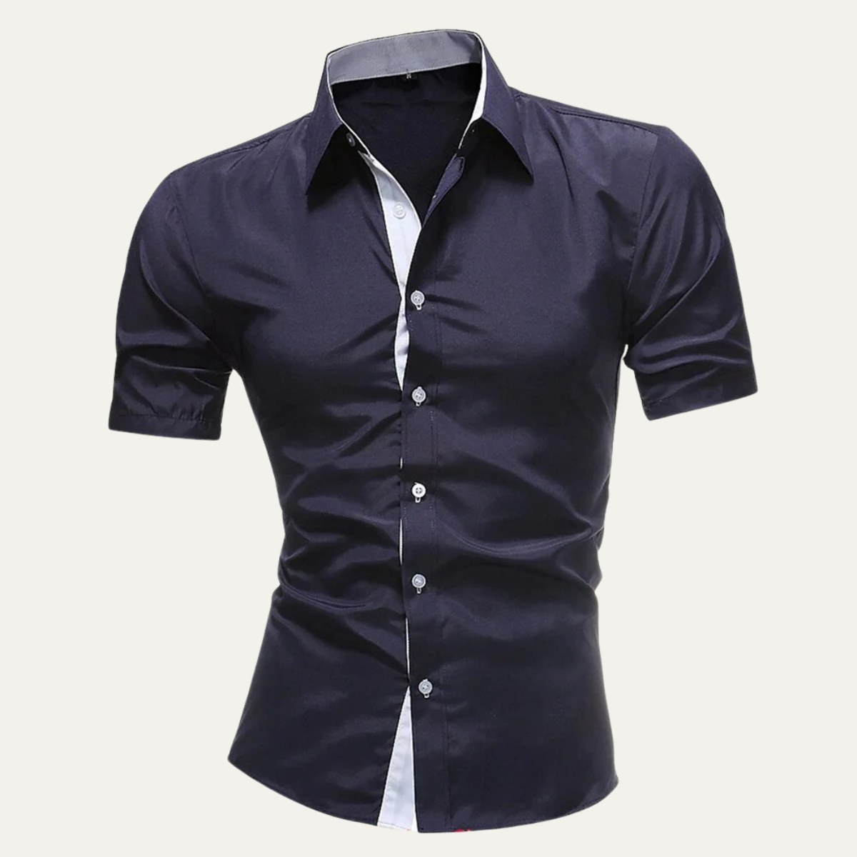 Herrskjorta med kort ärm och knappstängning-Shirts for men-Fjallbarn