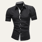 Herrskjorta med kort ärm och knappstängning-Shirts for men-Fjallbarn
