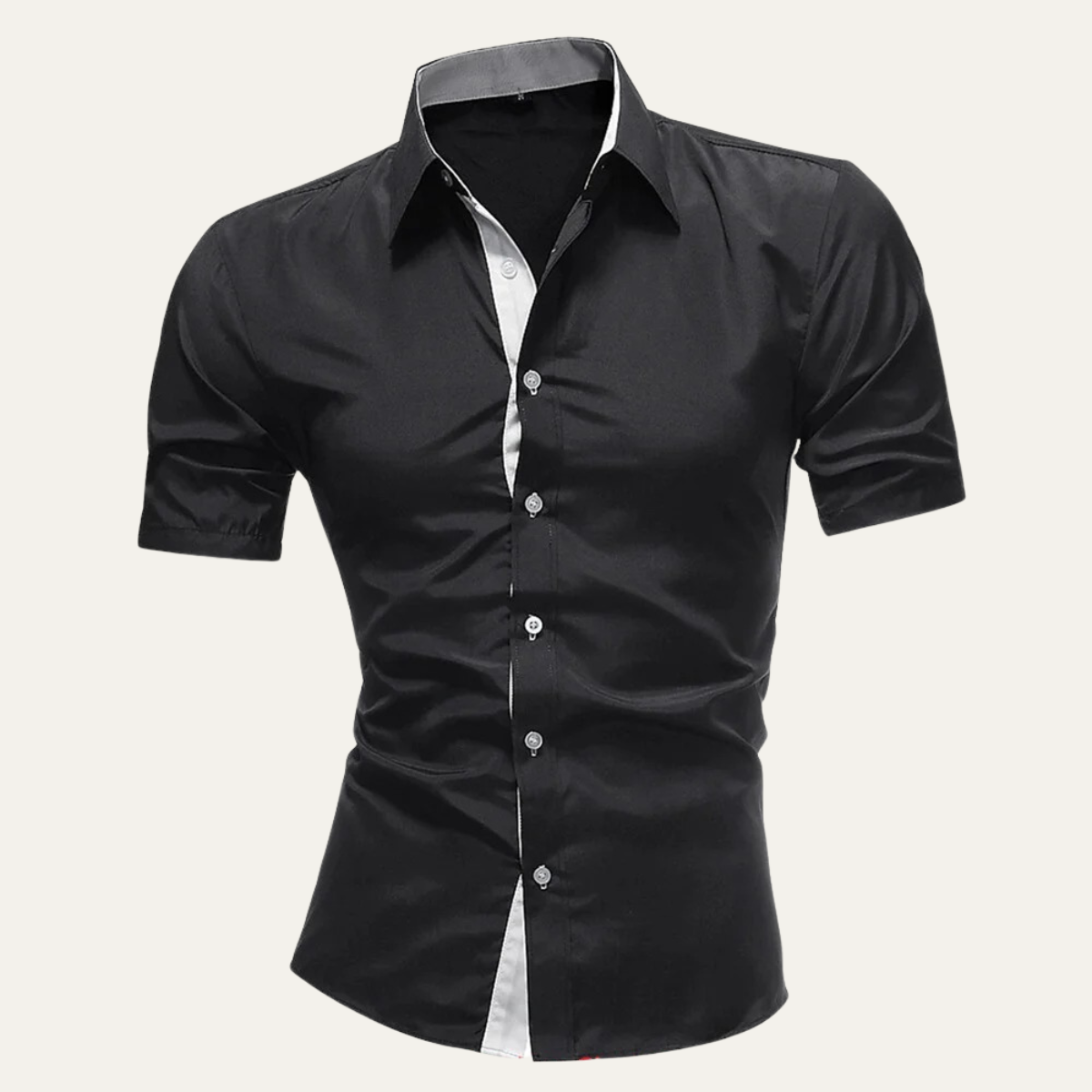 Herrskjorta med kort ärm och knappstängning-Shirts for men-Fjallbarn