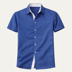 Herrskjorta med kort ärm och knappstängning-Shirts for men-Fjallbarn