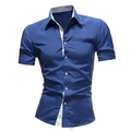 Herrskjorta med kort ärm och knappstängning-Shirts for men-Fjallbarn