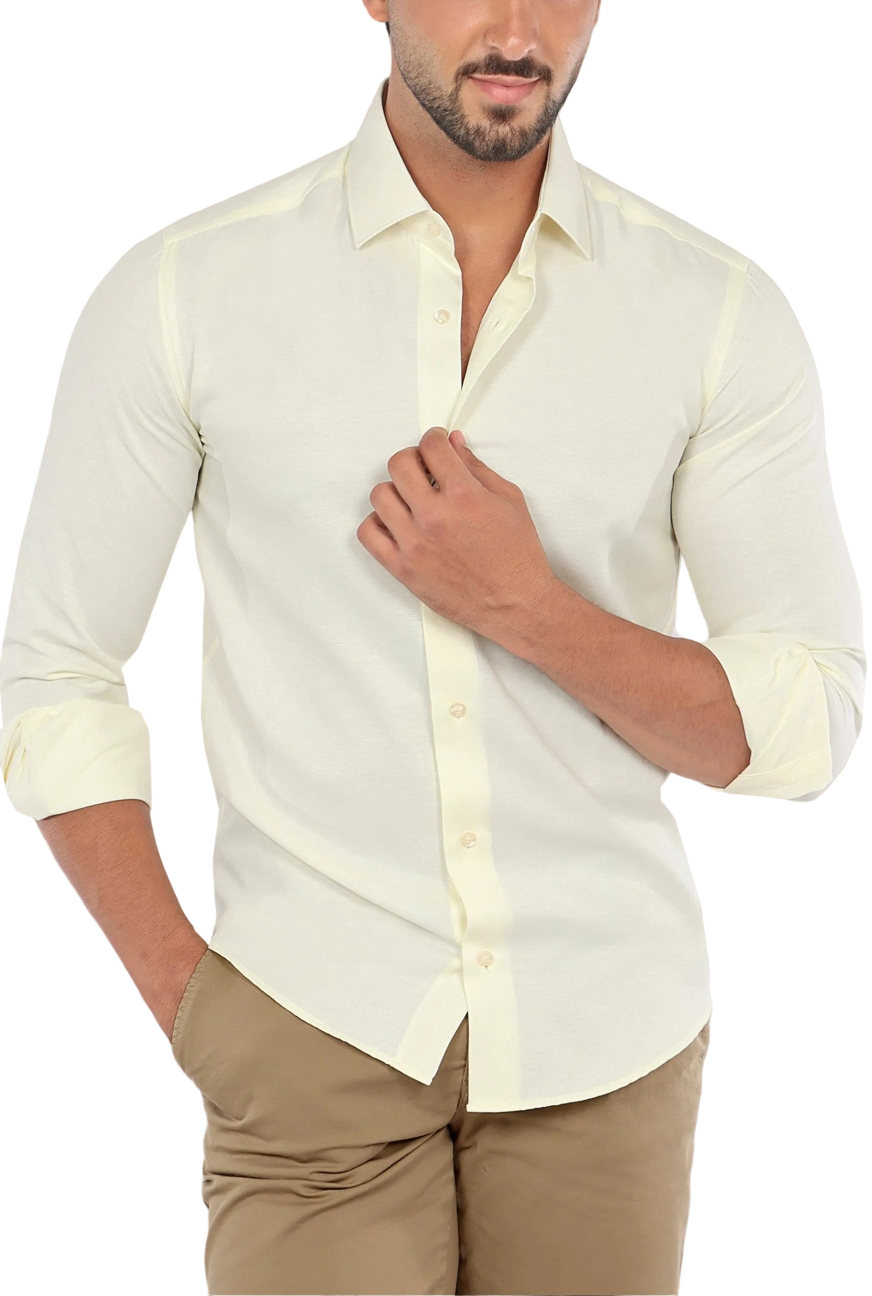 Herrskjorta med krage och knappstängning-Shirts for men-Fjallbarn