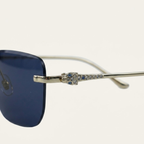 Herrsolglasögon med fyrkantiga linser och dekorerad skalm-Glasses for men-Fjallbarn