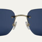 Herrsolglasögon med fyrkantiga linser och dekorerad skalm-Glasses for men-Fjallbarn