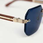 Herrsolglasögon med geometriska linser och metallbrygga-Glasses for men-Fjallbarn