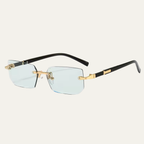 Herrsolglasögon med rektangulära linser och metallbrygga-Glasses for men-Fjallbarn