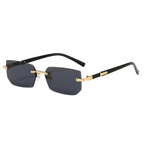 Herrsolglasögon med rektangulära linser och metallbrygga-Glasses for men-Fjallbarn
