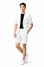 Herrtvådelat set med kortärmad kavaj och shorts-Sets for Men-Fjallbarn