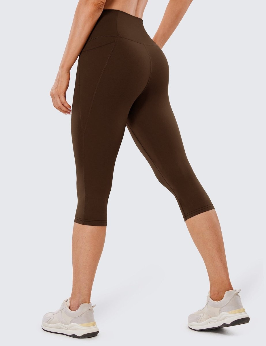 Högmidjade caprileggings med sidoficka för dam-Leggings for women-Fjallbarn