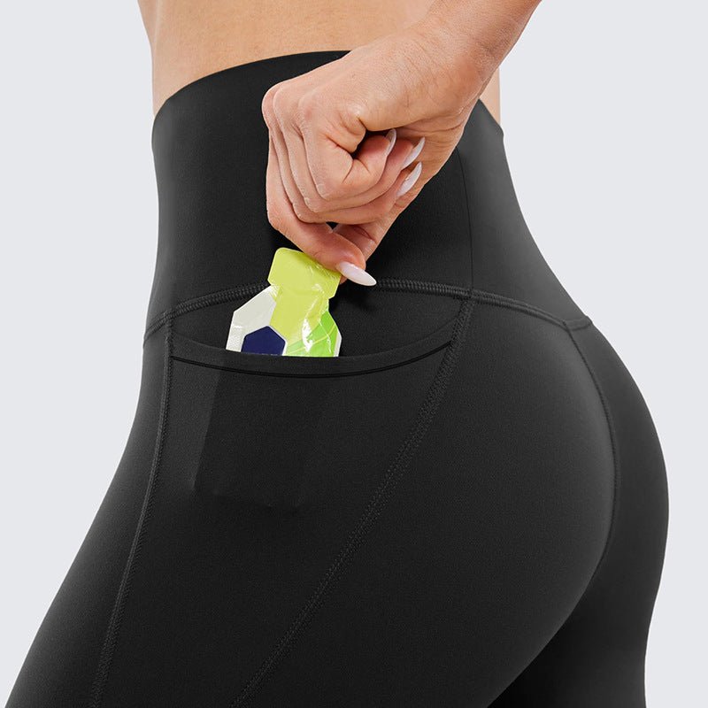 Högmidjade caprileggings med sidoficka för dam-Leggings for women-Fjallbarn