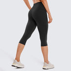 Högmidjade caprileggings med sidoficka för dam-Leggings for women-Fjallbarn