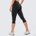Högmidjade caprileggings med sidoficka för dam-Leggings for women-Fjallbarn