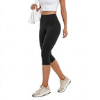 Högmidjade caprileggings med sidoficka för dam-Leggings for women-Fjallbarn