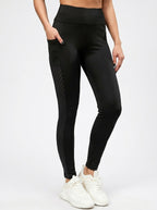 Högmidjade leggings med meshpaneler för dam-Leggings for women-Fjallbarn