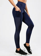 Högmidjade leggings med meshpaneler för dam-Leggings for women-Fjallbarn