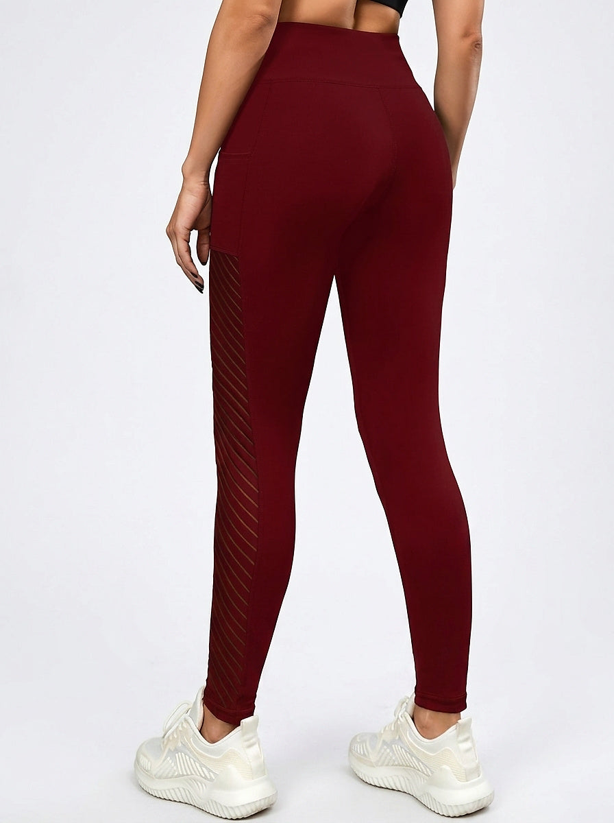 Högmidjade leggings med meshpaneler för dam-Leggings for women-Fjallbarn