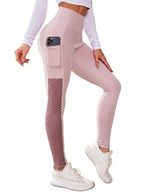 Högmidjade leggings med meshpaneler för dam-Leggings for women-Fjallbarn