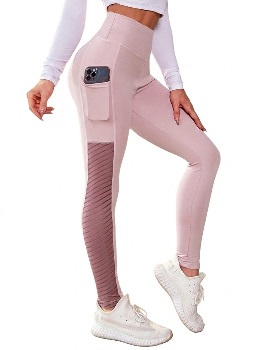 Högmidjade leggings med meshpaneler för dam-Leggings for women-Fjallbarn