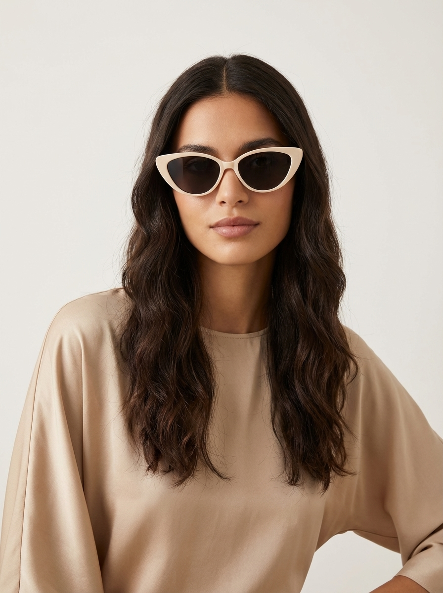 Huvud Dam Cat-Eye-solglasögon med fast ram-Glasses for women-Fjallbarn