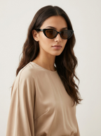 Huvud Dam Cat-Eye-solglasögon med fast ram-Glasses for women-Fjallbarn