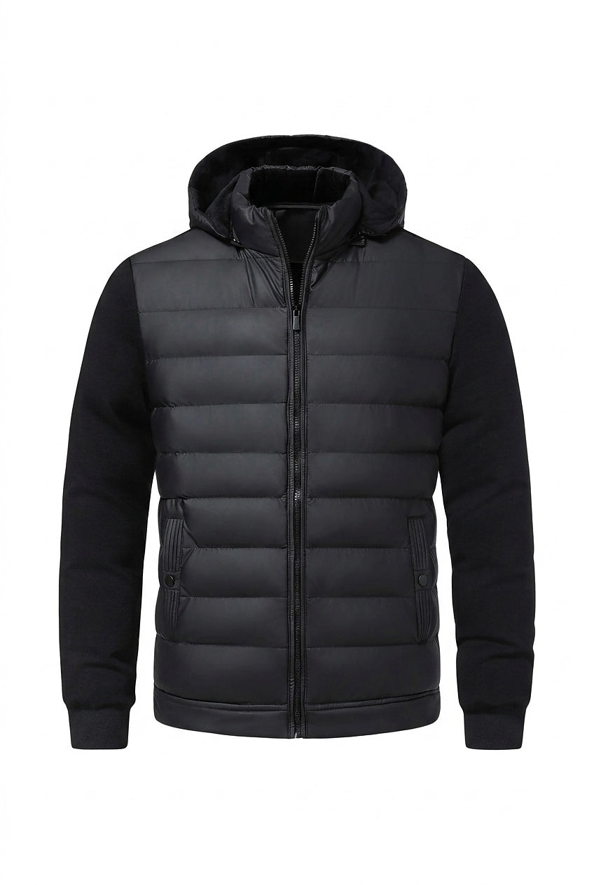Hybrid-pufferjacka för herrar med huva-Jackets for men-Fjallbarn