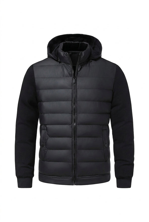 Hybrid-pufferjacka för herrar med huva-Jackets for men-Fjallbarn