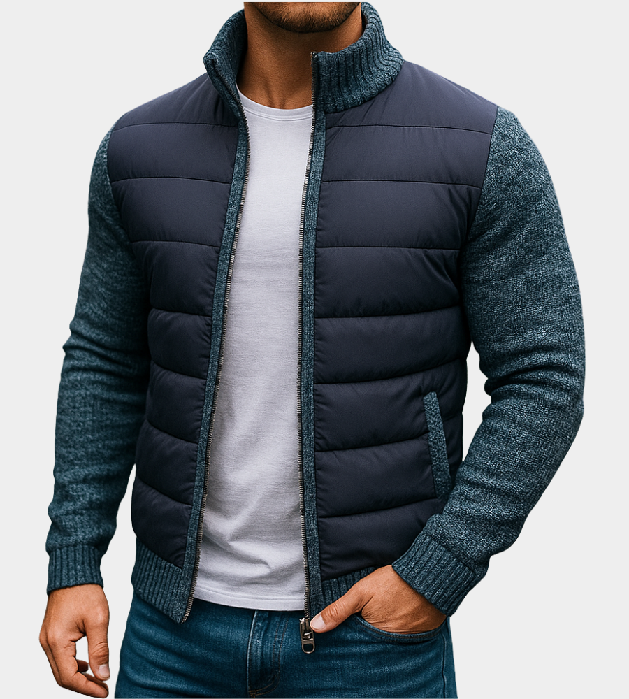 Hybridjacka för män med vadderad frontpanel-Jackets for men-Fjallbarn
