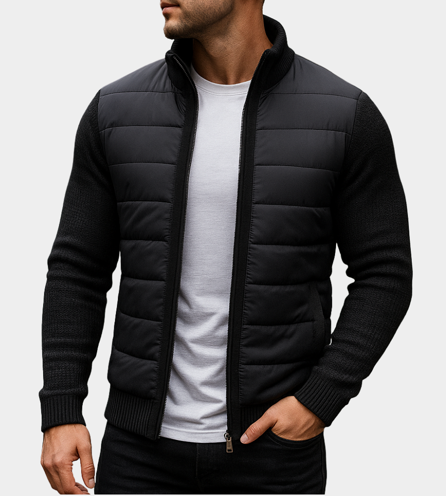 Hybridjacka för män med vadderad frontpanel-Jackets for men-Fjallbarn