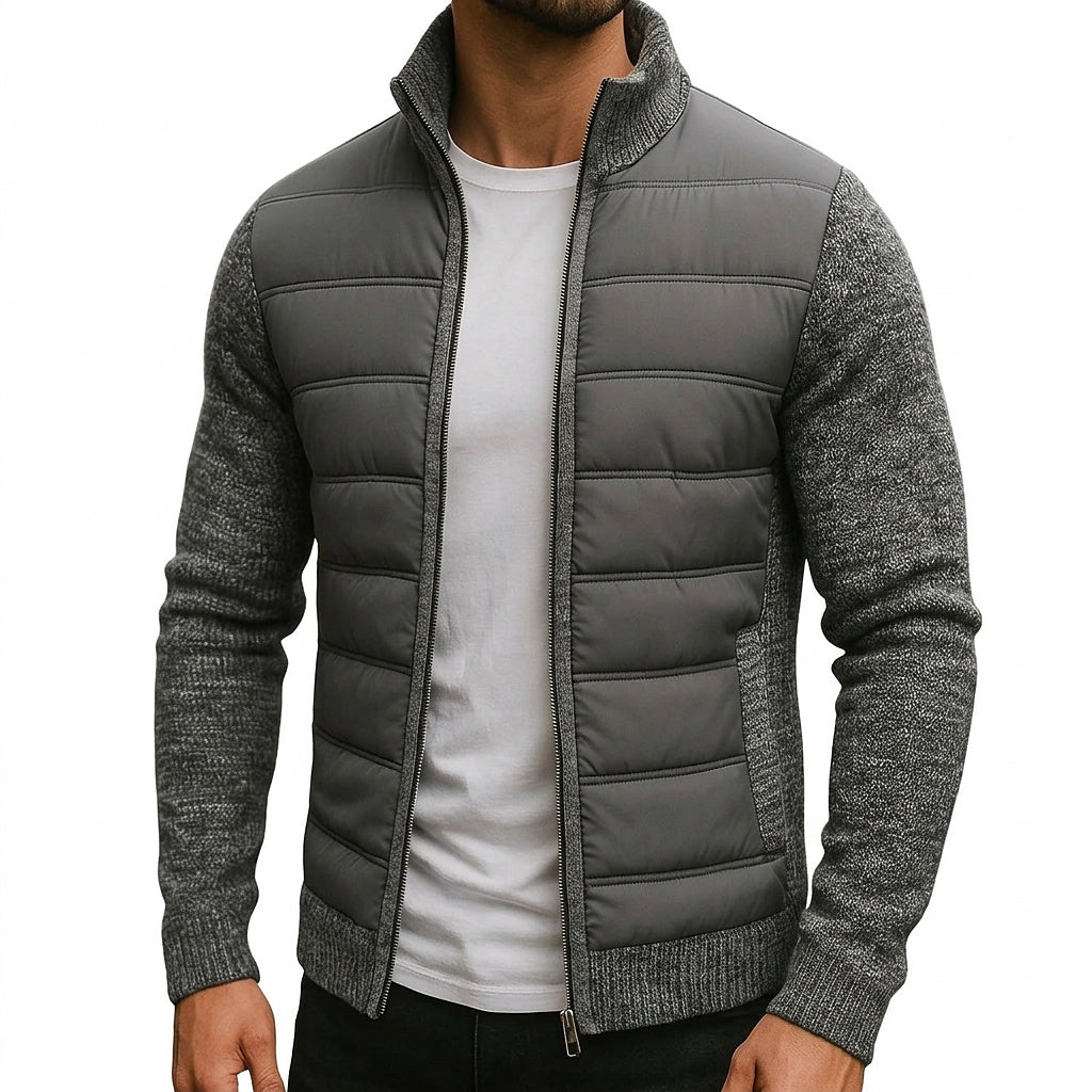 Hybridjacka för män med vadderad frontpanel-Jackets for men-Fjallbarn