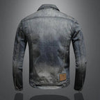 Jeansjacka för herrar med dragkedja och bröstfickor-Jackets for men-Fjallbarn