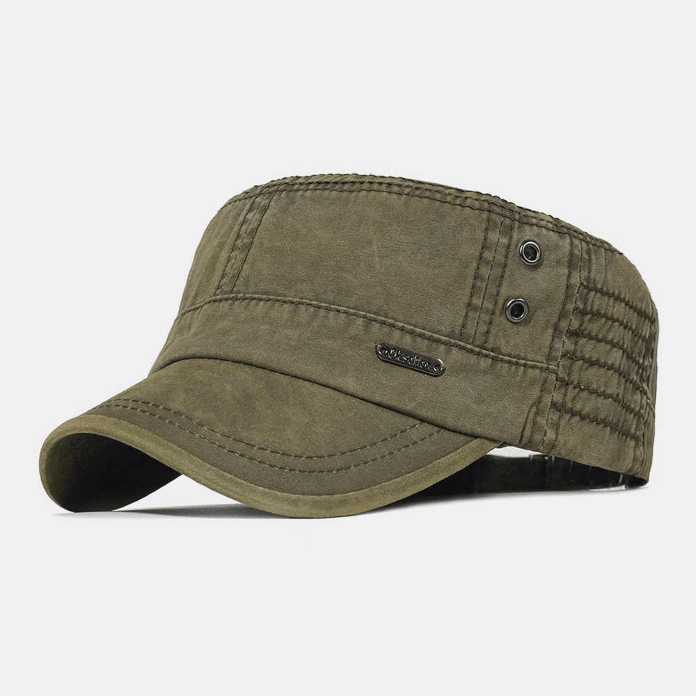 Justerbar vintage armékeps för herr-Accessories for Men-Fjallbarn