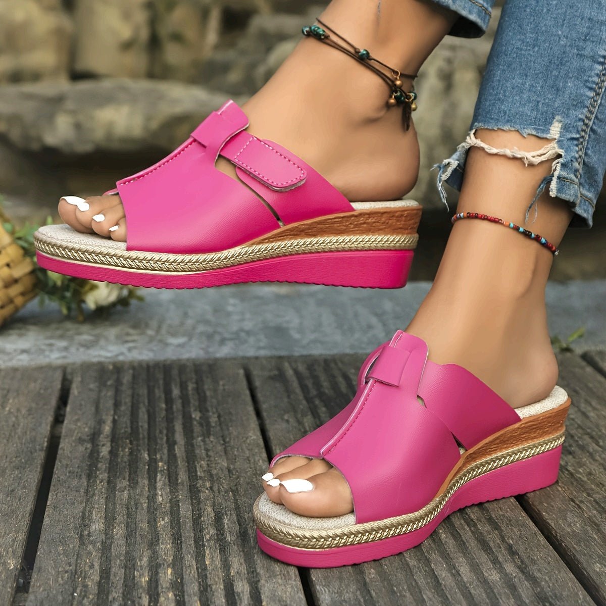 Kilklackssandaler för dam med kardborreband-Footwear for women-Fjallbarn