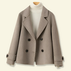 Kort kappa för dam med slag och knappar-Coats for women-Fjallbarn
