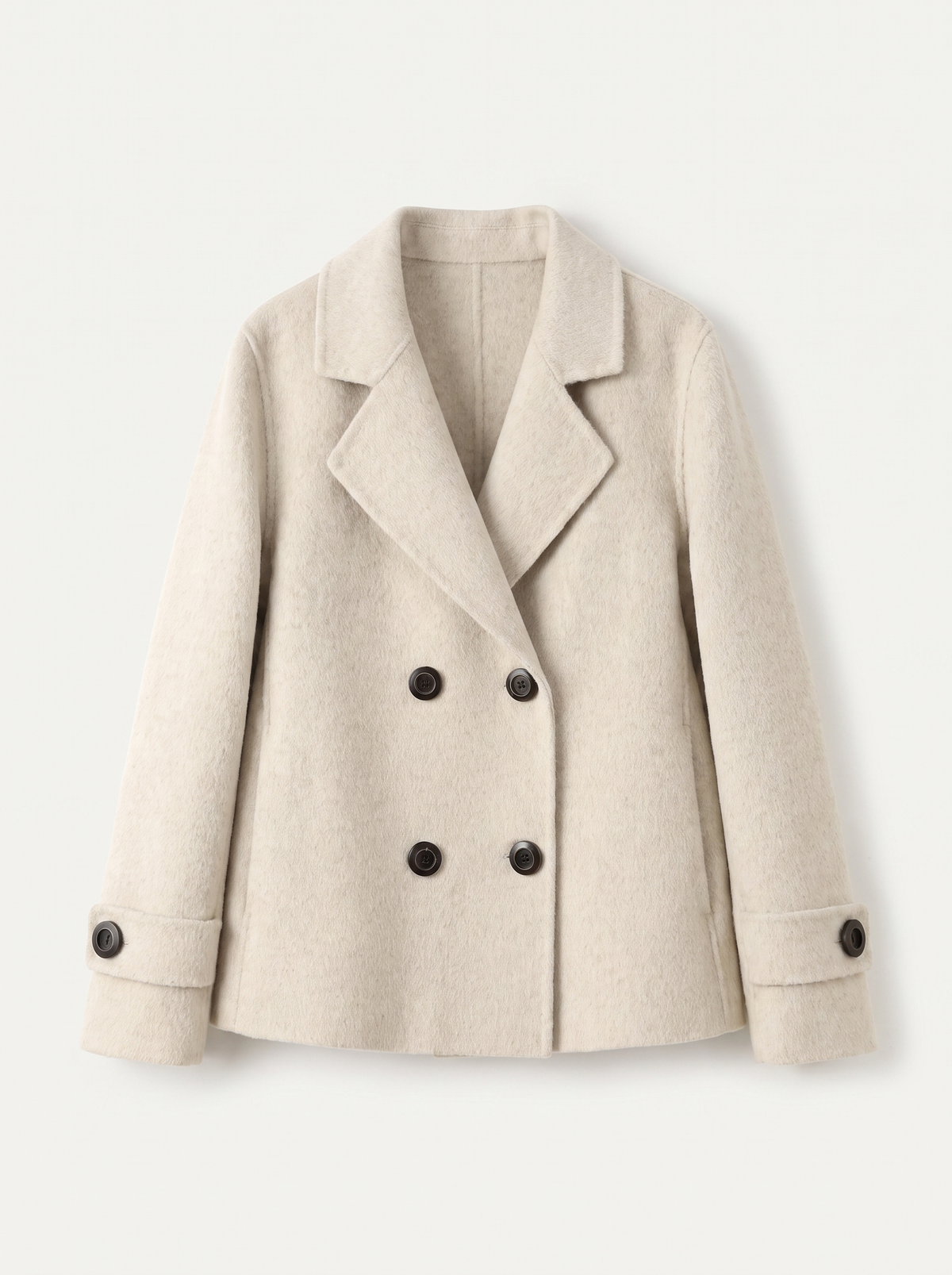 Kort kappa för dam med slag och knappar-Coats for women-Fjallbarn