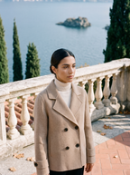 Kort kappa för dam med slag och knappar-Coats for women-Fjallbarn