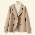 Kort kappa för dam med slag och knappar-Coats for women-Fjallbarn