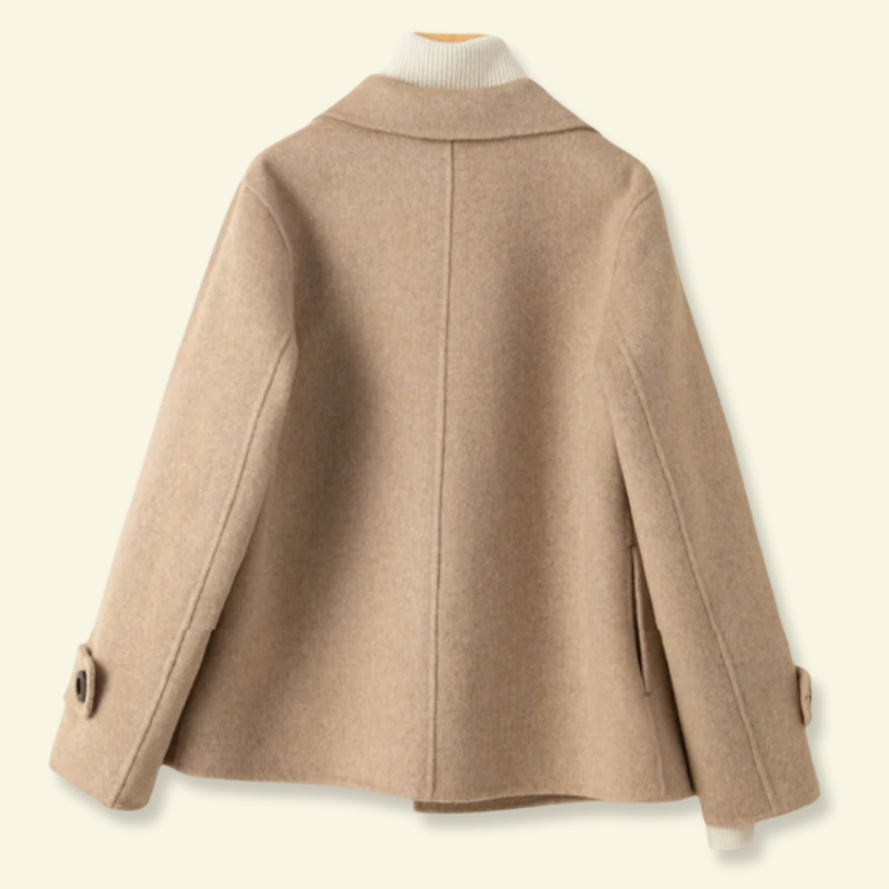 Kort kappa för dam med slag och knappar-Coats for women-Fjallbarn
