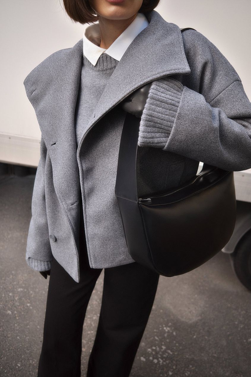 Kort skepparkavaj i ullblandning för dam-Coats for women-Fjallbarn