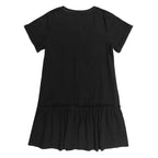 Kort skjortklänning med knappar för dam-Mini Dress-Fjallbarn