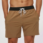 Korta badshorts för herr med kontrasterande midjeband-Swimwear for men-Fjallbarn