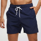 Korta badshorts för herr med kontrasterande midjeband-Swimwear for men-Fjallbarn