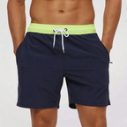 Korta badshorts för herr med kontrasterande midjeband-Swimwear for men-Fjallbarn