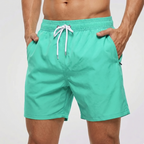 Korta badshorts för herr med kontrasterande midjeband-Swimwear for men-Fjallbarn